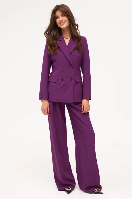 Брючный костюм KaVaRi 8042.1 тройка фиолетовый #1