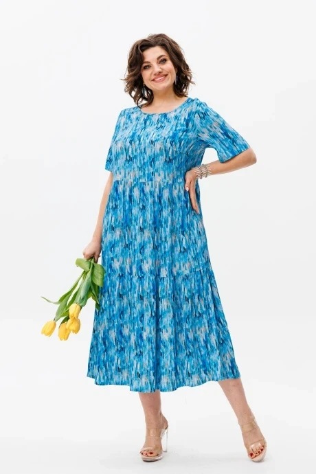 Платье *Распродажа Anelli 1408 черное море #1