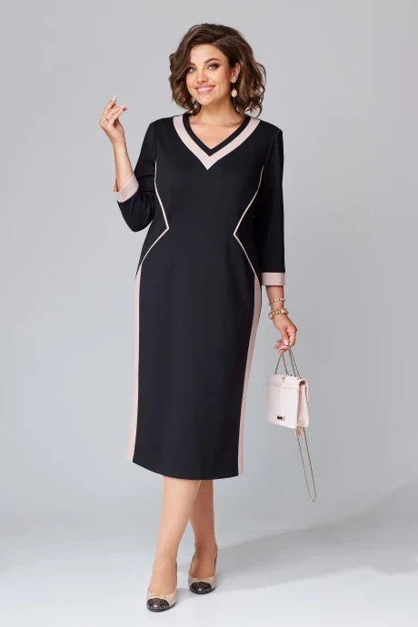 Платье AIRA style 24-46 Черно-розовый #1