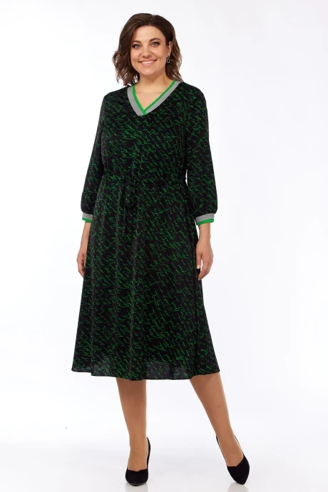 Платье Lady Style Classic 2316/3 Черный с зеленым #1
