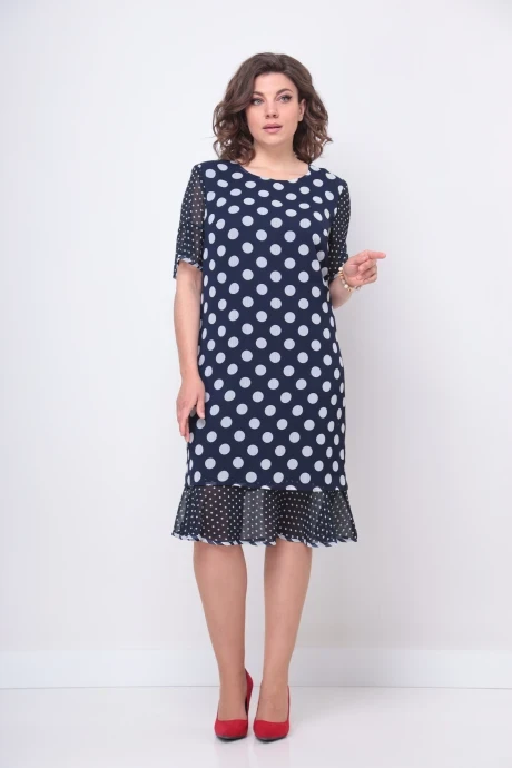 Платье SolomeaLux 677 темно-синий #1