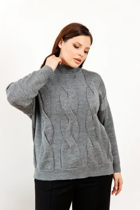 Джемпер (кофта) Romgil РВ0088-ШЕ5 серый #1