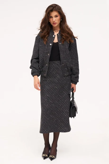 Юбочный костюм KaVaRi 8035 темно-серый двойка #1