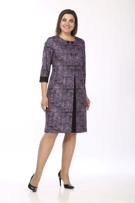 Платье Lady Style Classic 1758/5 Черный с фиолетовым #1