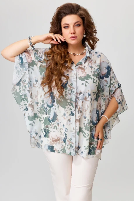 Блузка FITA 20347 молочно-зеленый #1