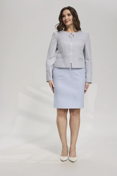 Юбочный костюм MisLana 6961 нежно голубой двойка #1