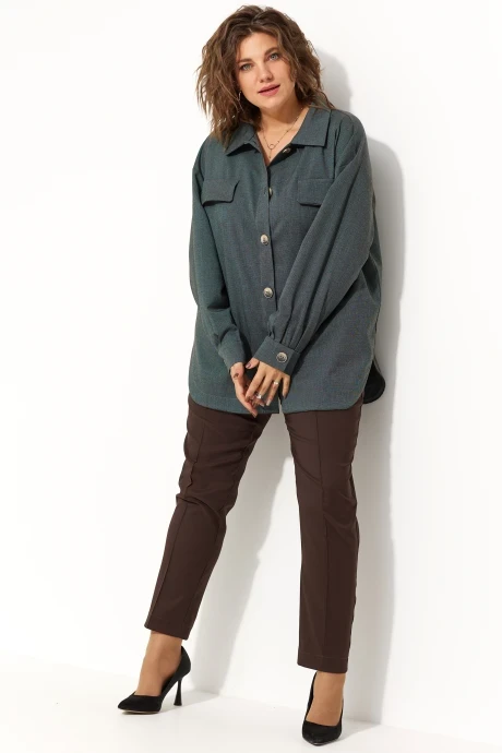 Рубашка BegiModa 4109 мох #1