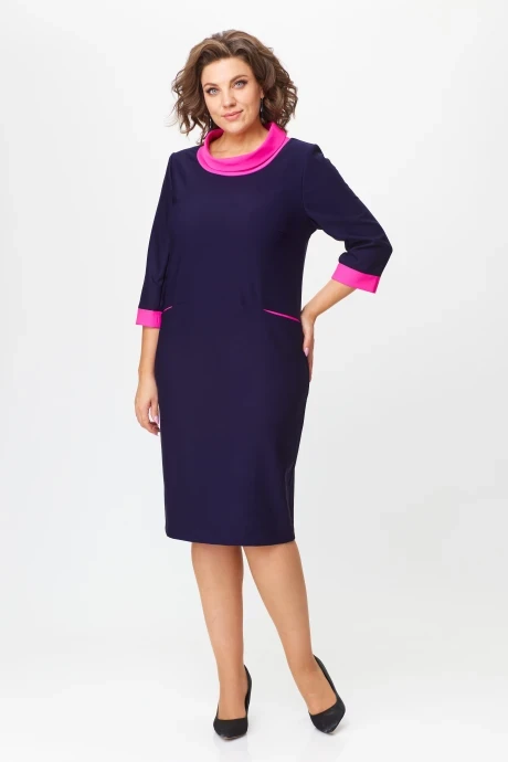 Платье SolomeaLux 790 синий с розовым #1