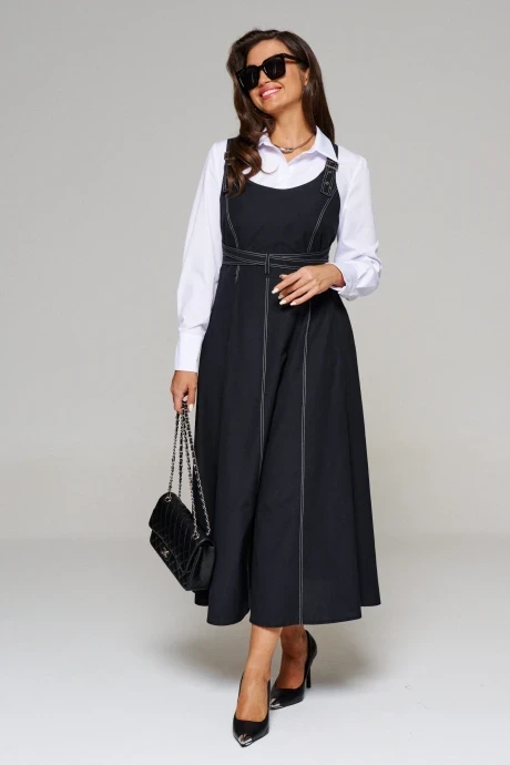 Костюм с платьем Beautiful&Free 6205 черный+белый двойка #1