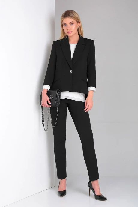 Брючный костюм *Распродажа Lady Secret 2904 молочный+черный тройка #1