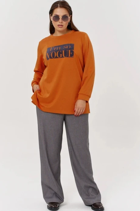 Брючный костюм OVERYOU 159 оранж/серый #1