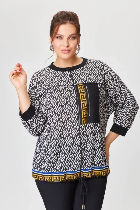 Блузка Дали 2630 ч/б #1