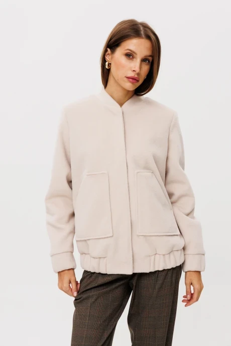 Бомбер из пальтовой ткани The name 2327 беж #1