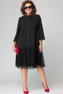 Платье EVA GRANT 7268 черный с кружевом