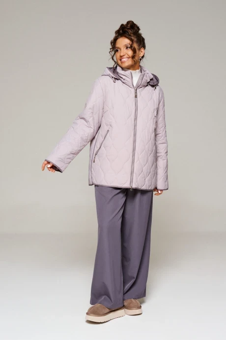 Стеганая куртка Beautiful&Free 6237 серо-бежевый #1