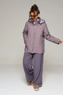 Стеганая куртка Beautiful&Free 6237 серо-фиолетовый