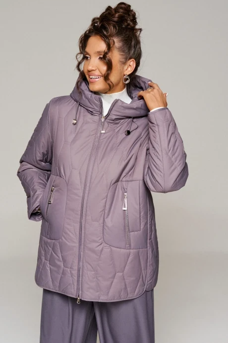 Стеганая куртка Beautiful&Free 6235 серо-фиолетовый #1