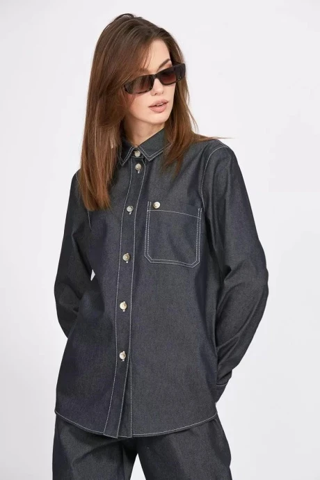 Рубашка *Распродажа EOLA м.2370 Темно-синий #1