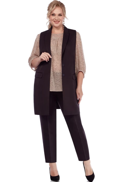 Брючный костюм ЛаКона 11636 Шоколад, черный двойка #1