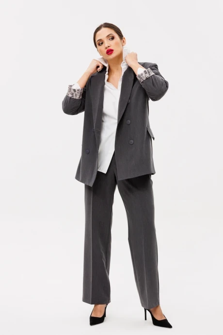 Брючный костюм Anastasia 1155 графит двойка #1