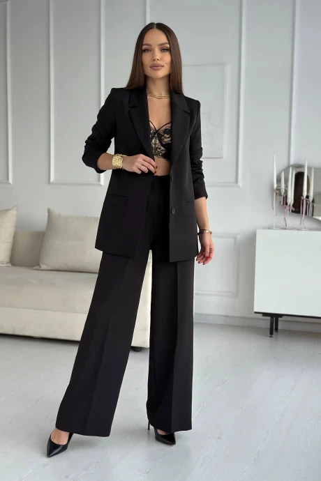 Брючный костюм DilanaVIP 2024 черный двойка #1