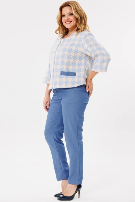 Брючный костюм Michel Chic 1397 голубой, деним двойка #1