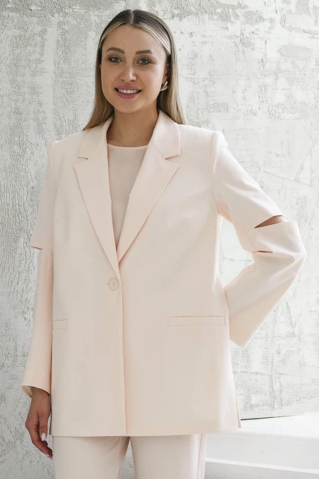 Жакет (пиджак) с прорезными рукавами Ivera Collection 3057 сливочный #1