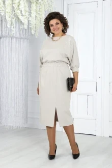 Платье Нинель Шик 6014 бежевый тройка