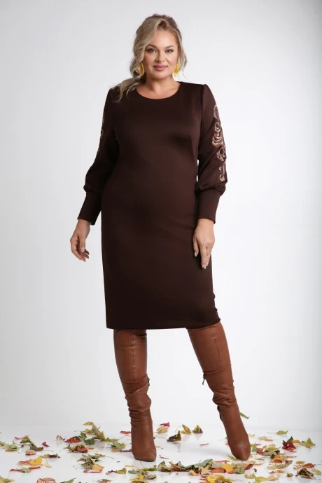 Платье Vilena Fashion 1006 шоколад #1