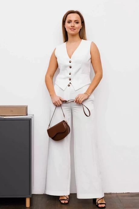 Брючный костюм AURA of the day 9215 молочный двойка #1