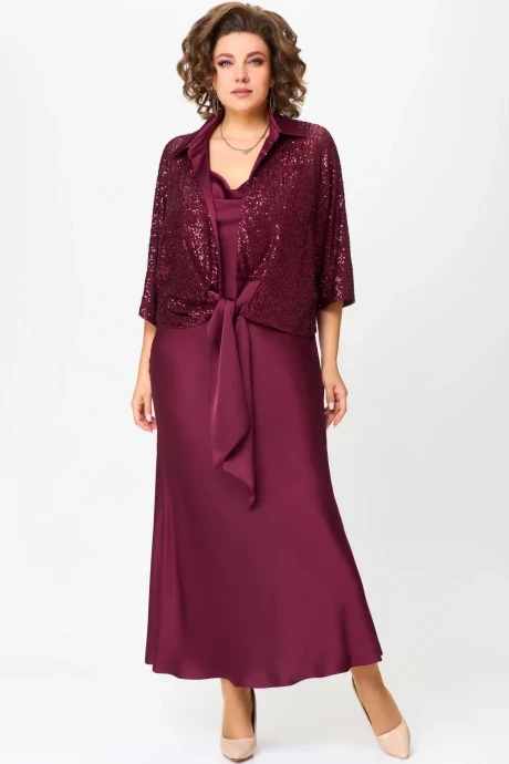 Костюм с платьем Svetlana-Style 2033 бордо #1