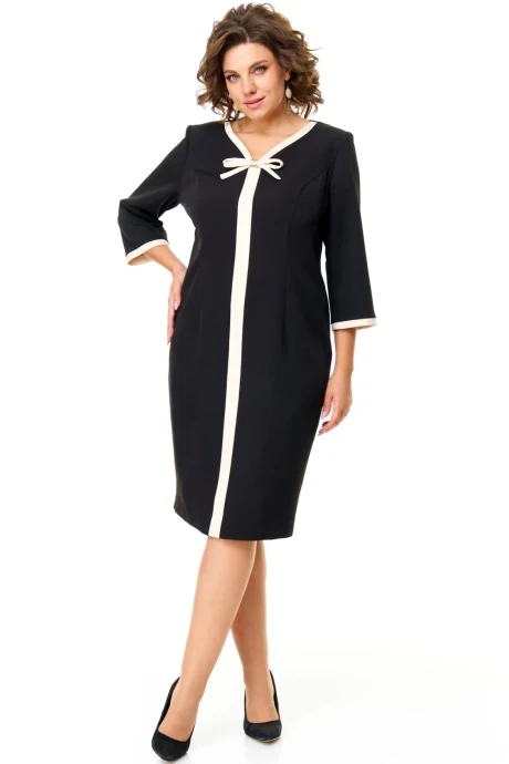 Платье Vi Oro 1146 чёрно-бежевый #1