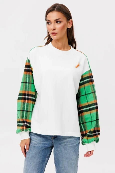 Джемпер (кофта) HIT 2014/1 зеленый, белый #1