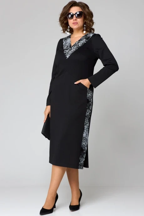 Платье EVA GRANT 7220В серый принт #1