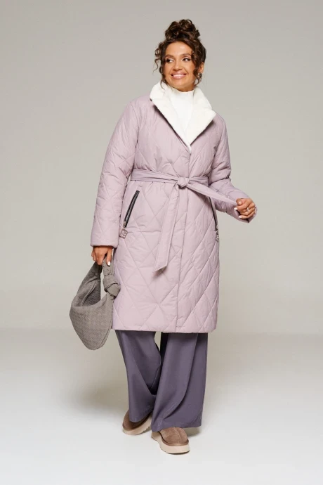 Зимнее стеганое пальто Beautiful&Free 6241 бежевый #1