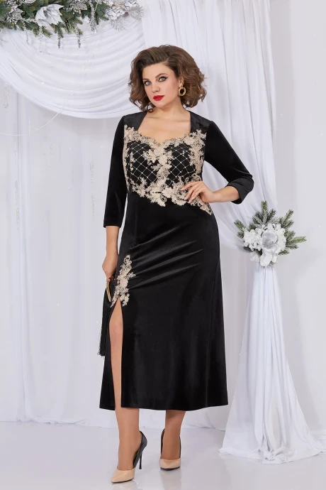 Вечернее велюровое платье Mira Fashion 5470 #1