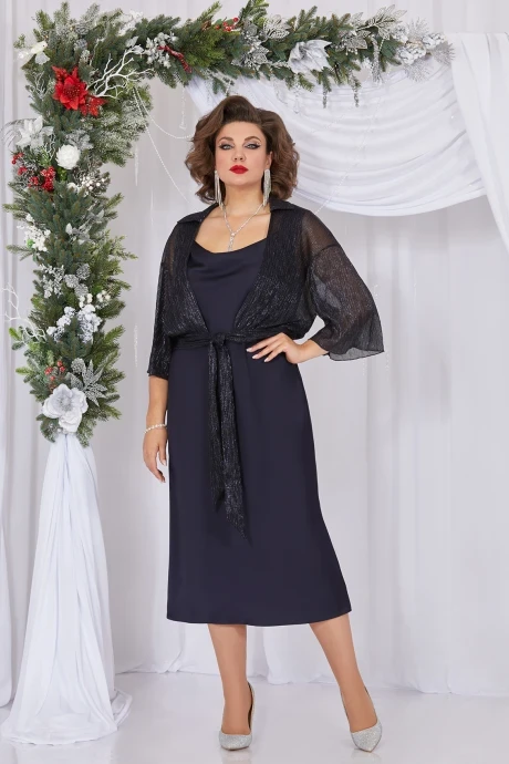 Вечернее атласное платье Mira Fashion 5472 двойка #1