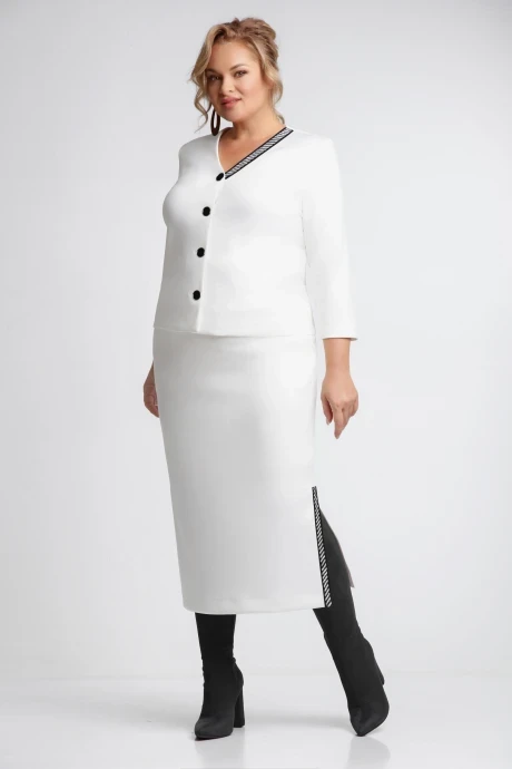 Юбочный костюм Vilena Fashion 1007 молочный двойка #1