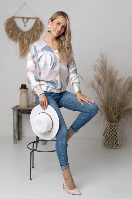 Джемпер (кофта) NIKA.PL 0302505 молочно-синий #1