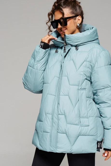 Зимняя стеганая куртка Beautiful&Free 6245 аквамарин #1