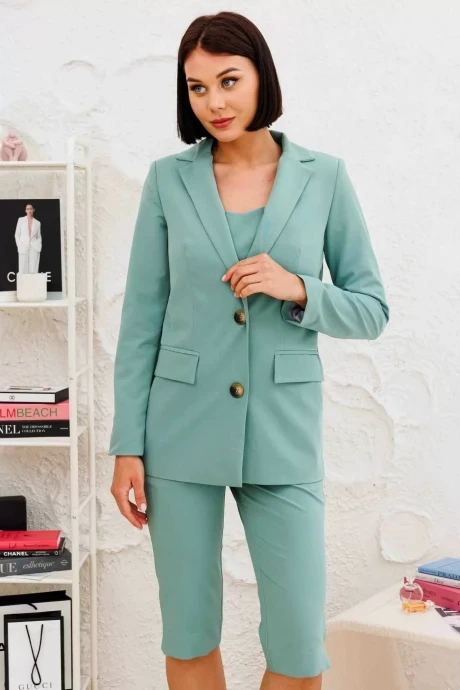 Однобортный жакет (пиджак) Aura chic life 1101 шалфей #1