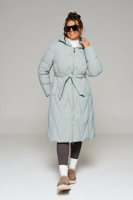 Зимнее стеганое пальто Beautiful&Free 6246 мята #1
