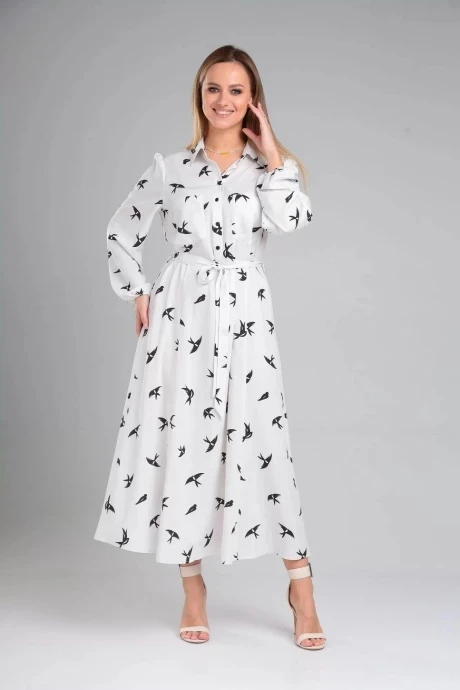 Платье *Распродажа LADY LINE 563 белый #1