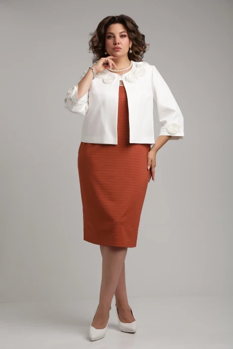 Костюм с платьем Lady Secret 3740/1 молочный+ терракот #1