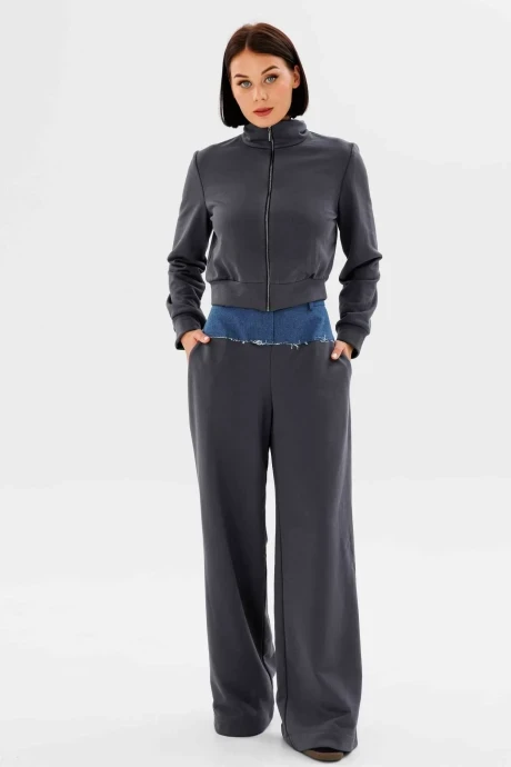 Брюки AURA of the day 8013 графит + синий деним #1