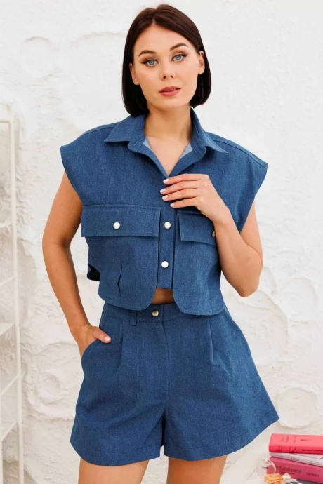 Шорты AURA of the day 4141 темно-синий деним #1