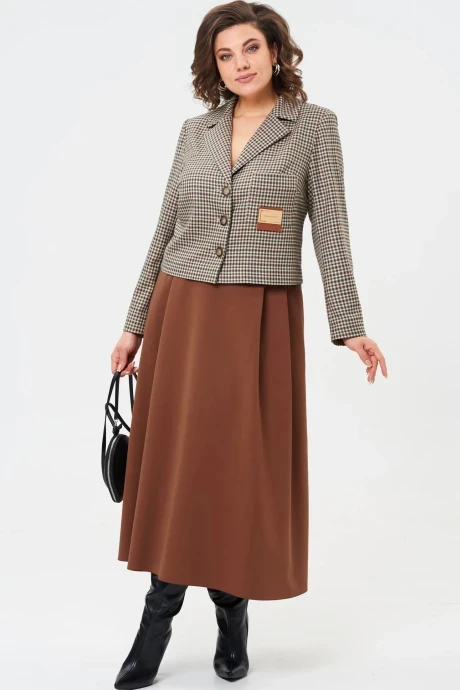 Юбочный костюм AIRA style 24-17 Бурбон двойка #1