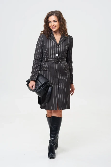 Платье Vilena Fashion 950 полоска серая #1