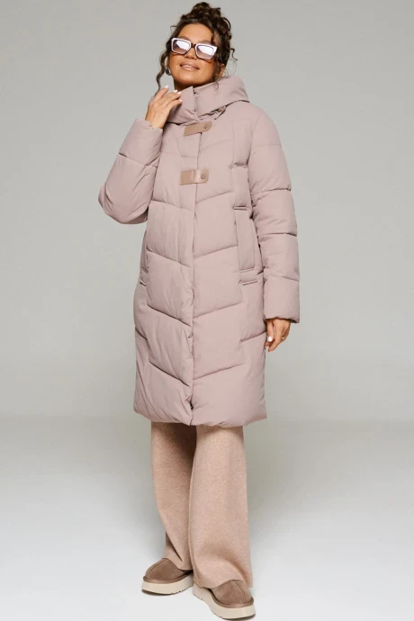 Зимнее стеганое пальто Beautiful&Free 6244 капучино #1