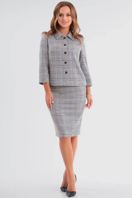 Юбочный костюм LeNata 20091 клетка двойка #1
